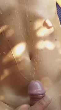 Huge Cumload on Tanned Wife