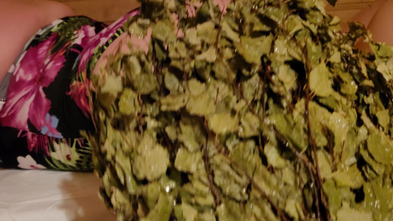 Peach Desert: Russian bathhouse - steamed a fat-ass blonde with a stiff broom