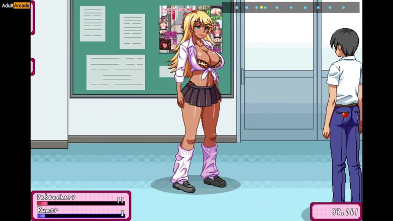 LewdArcade: Učitelka ukazuje prsa studentům na vysoké škole - slečna Kyoko chce udělat