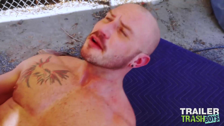 Trailer Trash Boys: TRAILERTRASHBOYS Isaac X creampies Greg Riley after bareback