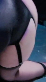 Hot Blonde Left Strapped on the Sex Bench at the Sexclub for Cleaning Guy to Find