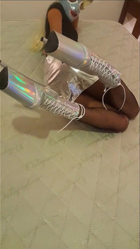 Total Silver and Fishnet Pantyhose
