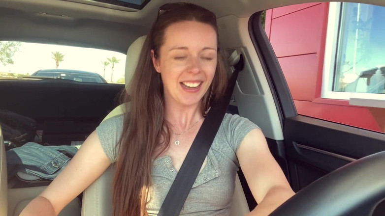 Nadia Foxx: Cumming *embarassingly* Hard in a Starbucks Drive Thru (lush Control Part 2)
