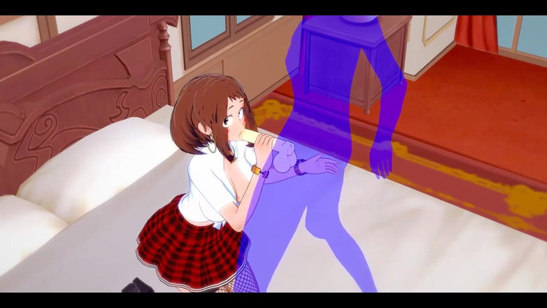 HentaiTubes: 我的英雄学院成人动漫 - uraraka口交和性交 - 日本亚洲漫画电影游戏色情