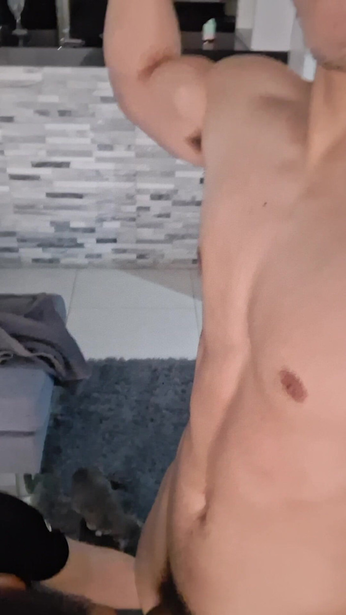 Bare skin man: Playing with Me
