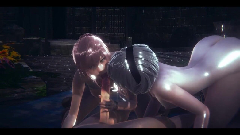 HentaiTubes: Nier Automata Hentai - 2b sesso sotto la pioggia - manga anime giapponese...