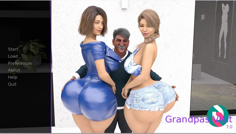 XXX Games Bunk: Grandpa's Visit -gameplay - Roleplay - Oldman Fucks Two Teens After Party and...