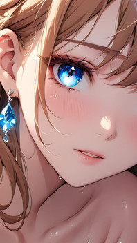 Ethereal Emotion - Ai Girl with Glowing Tears in an Intimate Close-up
