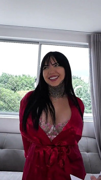 Natural, Submissive Brunette Gets Double Penetration After Interview - Michelle Hoek