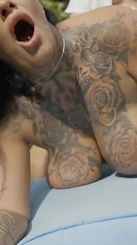 Pool, Big Tits, Chubby, Orgasm, Swallow, Balls Licking