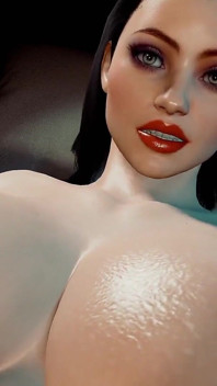 曲がりくねったブルネットは彼女のお尻に巨大なガラスディルドを取ります|3Dポルノ