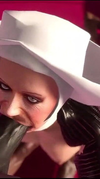 Horny Granny Nun and Strong Ebony Man