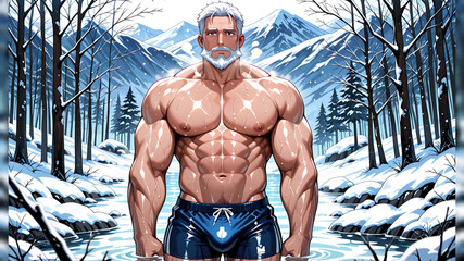 Erotic Man: Ai Przystojni mężczyźni z ładnymi muskularnymi ciałami Nienagie dokuczanie