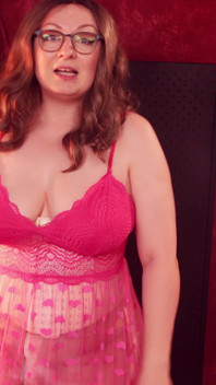 Try on Haul for Chubby MILF: Lace Lingerie Transparent Dress