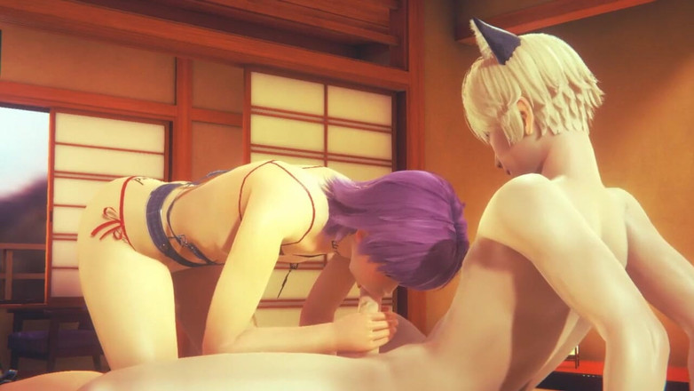 Yaoitube: Yaoi femboy - denki смокче член чувака в татамі