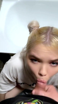 A Sea of Cum Floods Her Mouth