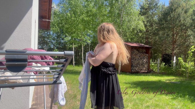 Lily, Goddess of Desire: The New Teen Neighbor Hangs up the Laundry and Knows...