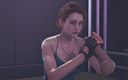 Waifu club 3D: Jill Valentine撸管你的鸡巴颜射