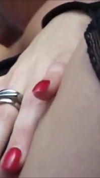 She masturbates in the car before getting fucked by a horny old man