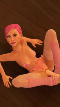 Sexy Hot Girl Is Using Her Dildo with Her Feet