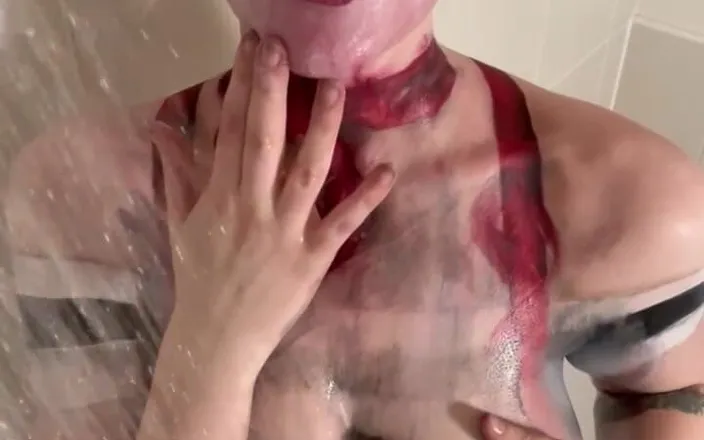 Em Yang: Mime Bodypaint Shower Play