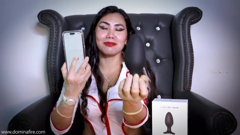 DominaFireOfficial: ASMR Lovense Hush 2 удаленный батплаг, не бокс