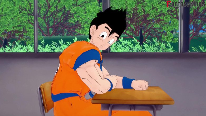 Fantasy king: Android 18 seduce Gohan all'università - dragon ball zex serie
