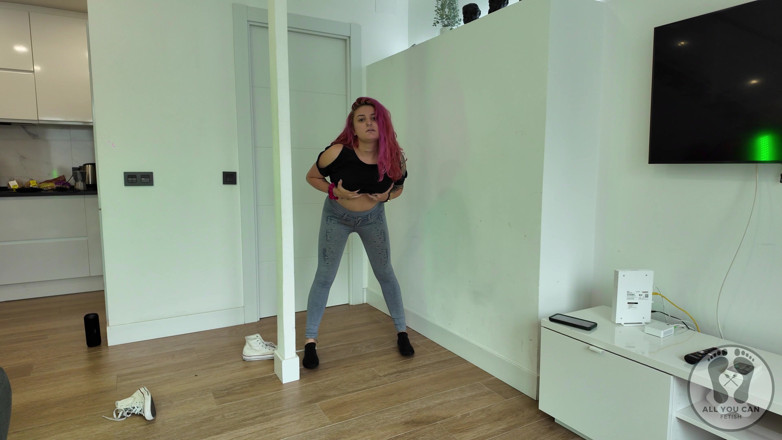 All You Can Fetish: 4K Striptis Pakaian Kasual Tetek Melantun Mengusik Awak