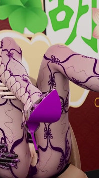 3D curvă asiatică curvă care poartă lenjerie sexy a fost futută de un străin