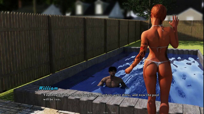 Dirty GamesXxX: İç içe: adam havuz kenarında seksi orta yaşlı seksi kadınla...