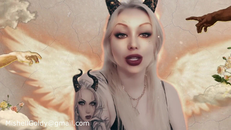 Goddess Misha Goldy: 暴露幻想与魔鬼的交易！互动剪辑！