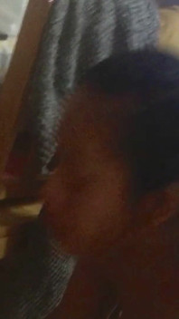 Indonesian on Her Knees Suck Dick