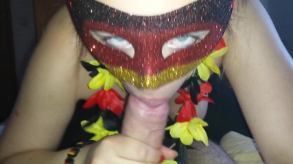Caralia Deluxe: Blowing your cock while you watch the game POV