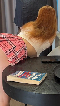 Cum Play After Slow Teasing and Edging Handjob in a Short Uniform Miniskirt to Get More Precum Before the Big Cum Load Release
