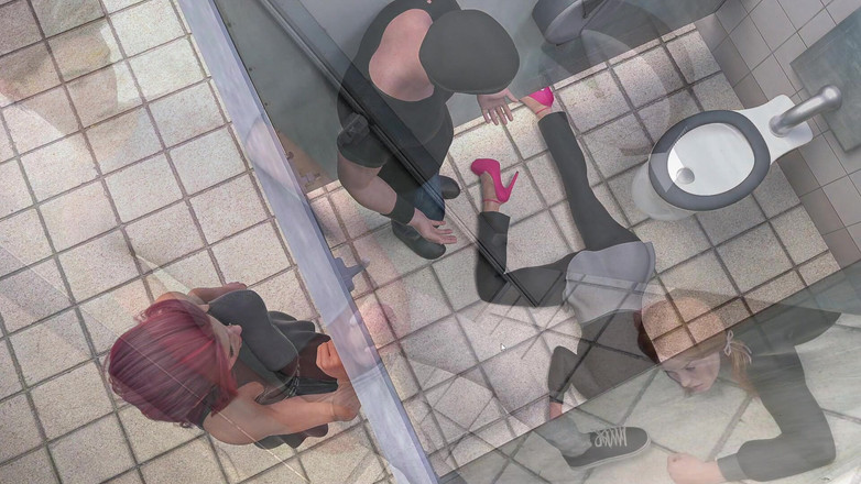 Gaming vision: Mi linda compañera de cuarto 2 jugando con escena de sexo -...
