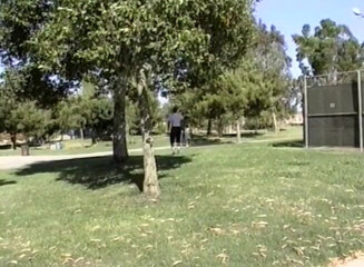 The Vintage Era: BBC drilling ebony's pussy outdoors