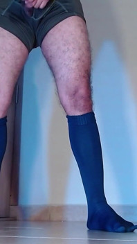 Exercising Naked Using Long Socks