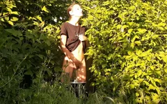 Risky Outdoor Female Masturbation in Nature