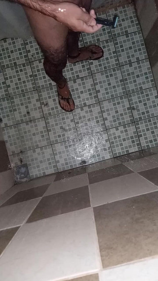 Cute boy jerks off: Boy Shaves His Balls and Masturbates