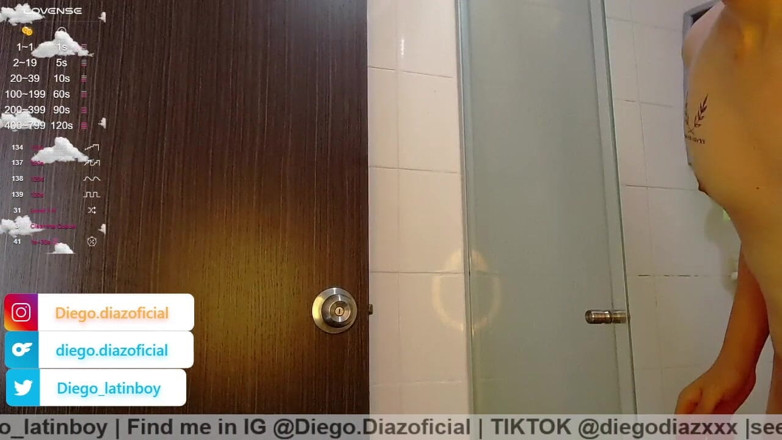 Diego_latinboy: In the Bathroom, Taking a Hot Shower, I Masturbate Until...