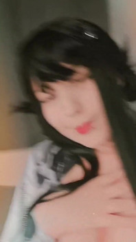 Mi Black Haired Cosplayer Girlfriend Sends Me a Hot Video Caressing Her Soft Breasts