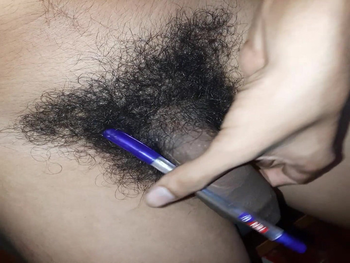 Hot Kolla: ペンを使った男の子手コキ
