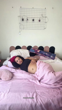 Bloated Belly Can't Sleep Nonstop Farts Under Blankets Chubby Girl