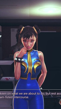 Chun li sokak dövüşçüsü 6 - mavi lateks kostümlü seksi cosplay anime kız amını sıkı pantolonla yalatıyor ve orgazm oluyor