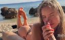 Yummy Mira: Hatun plajda sikiliyor ve dölleniyor - amatör çift Mira David