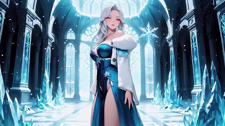Tay Swift X: Silver-haired Ice Mage in a Crystal Hall! Casting Magic While...