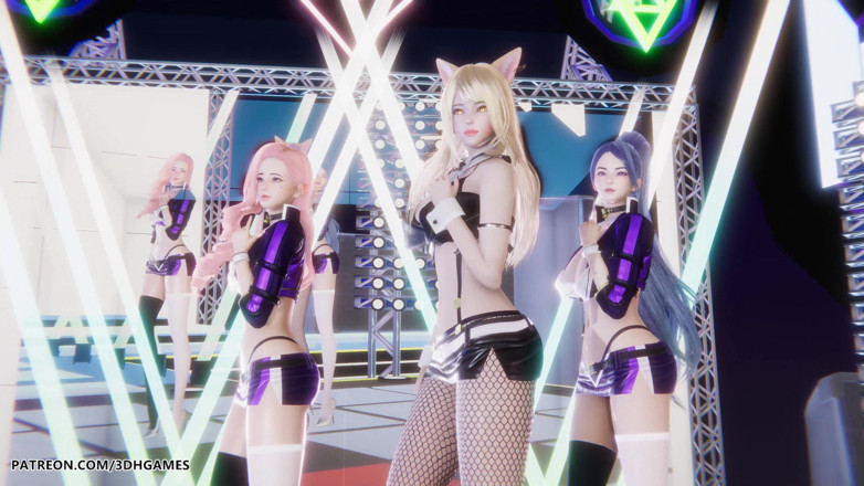 3D-Hentai Games: Red Velvet - Russian Roulette Ahri Evelynn Akali Sexy Striptease League...