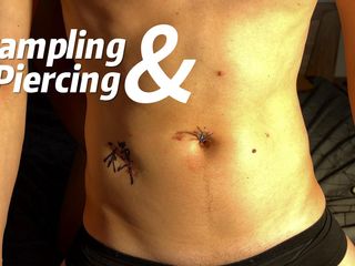 Navel fans: Pisando e piercing