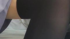 Sensual Sex with Cute Girlfriend in Black Pantyhose