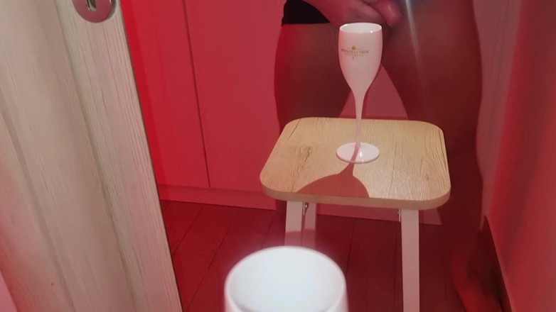 Alexander Audran: Cum Tasting - Moët &amp; Chandon and a Goblet of Cum Poured...